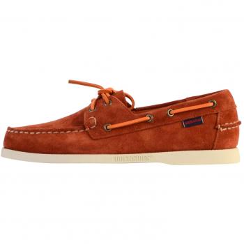 Náuticos de Hombre Sebago Portland en Ante con Detalle de Pasa Lazos y Suela de Goma, Color Brandy, Talla 42 EU