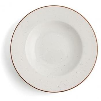 Plato Hondo Ariane Terra Cerámica Beige Ø 26 cm (6 Unidades)