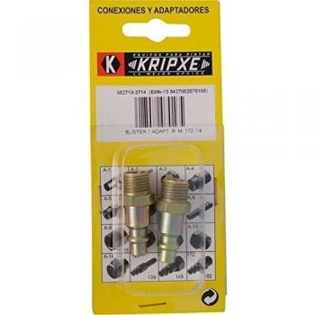 Kripxe 172 - Juego adaptador/a rosca macho rosca gas 1/4
