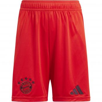 FC Bayern adidas Home Shorts 2024-25 - Kids, Red, Male, Size: 13/14 Years, 28 Waist
