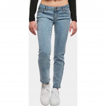 Urban Classics Ladies Low-Waist Straight Fit Denim Jeans - Blue