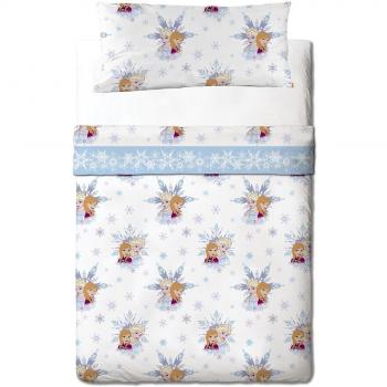 Disney Frozen Friends - Juego de sábanas de 3 piezas para cama de 105 cm