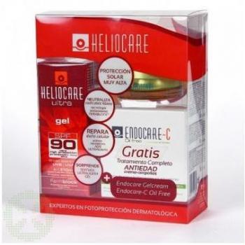 Heliocare Pack Ultra SPF90+ Gel 50ml + Endocare Gel Crema 15ml + Endocare-C Oil Free 7Amp