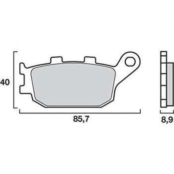 Pastillas de freno traseras Brembo en carbono mescla CC - 07HO3607