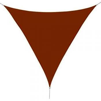 HOMCOM Outsunny Toldo Vela Color Arena sombrilla Parasol triangulo Tela de Poliéster Jardin Playa Camping Sombra Medidas, Medida 3x3x3 Metros, Color Arena