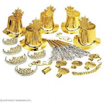Widmann wdm8000bzdisfraz para adultos party kit buen ano dorado para 10personas talla unica