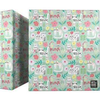 Carpeta de anillas 4D40mm forrada tamaño A4 con diseño de gatos en bits&bobs - Pack de 2 unidades