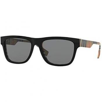Burberry B LOGO BE 4293 BLACK BURBERRY CHECK/GREY 56/17/145 men Sunglasses