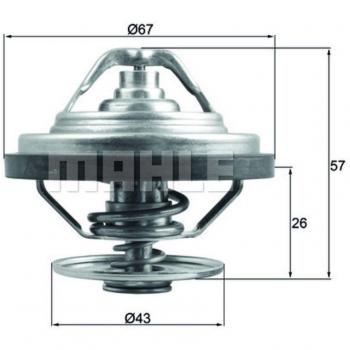 Termostato de refrigerante MAHLE ORIGINAL TX 158 83 con junta para MAN TGA