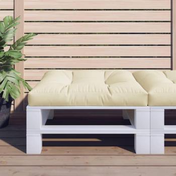 Cream Fabric Pallet Cushion 70x70x12 cm