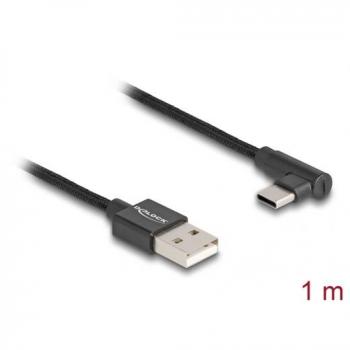 Cable USB 2.0 Tipo A a Tipo C, 1 metro, angulado
