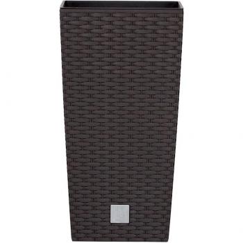 Maceta Rato Square de 35L en Blanco con Inserto para Riego, dimensiones 28,7 x 28,7 x 55 cm