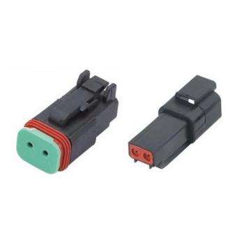 CNKF 5 juegos DT 2pin negro macho y hembra sellado impermeable auto conector con terminales DT04-2P/DT06-2S