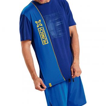 Pijama corto de hombre de punto en color azul