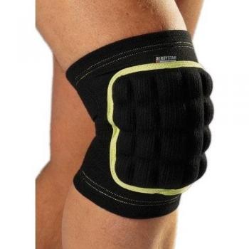 Derbystar Extra - Rodillera negro negro/verde lima Talla:medium