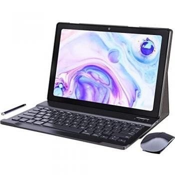 Tablet 10 Pulgadas Android 10.0 - YUMKEM Tableta 4GB RAM 64GB ROM 1.8 GHz | WiFi | Bluetooth | GPS | Teclado Bluetooth | ratón inalambrico |, Gris