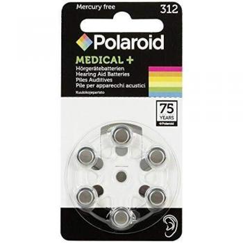 1 x 6 Polaroid Zinc Air 312 Hörgeräte Batterien