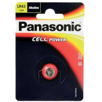 Batería Alcalina Micro LR43 1.5V - Panasonic 100mAh (1 unidad)