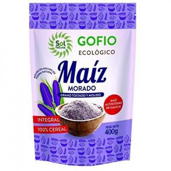 SOLNATURAL GOFIO DE MAIZ Morado Integral Bio 400 g, Estándar, Único