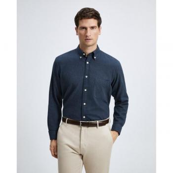 Camisa sport lisa de invierno Classic Fit de hombre Emidio Tucci