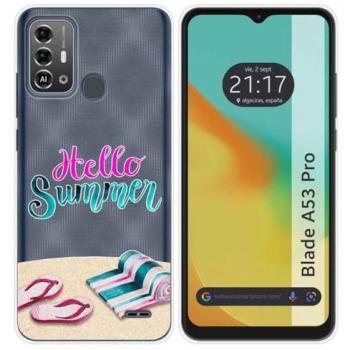 Funda Silicona Transparente para Zte Blade A53 Pro con Diseño de Verano y Dibujos