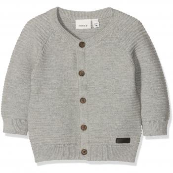 NAME IT Nbmlado LS Knit Card, Sudadera para Bebés, Gris