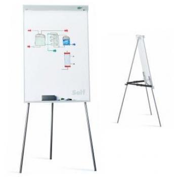 Pizarra caballete Faibo Estable - Melaminada - No magnética - 70 x 102 cm - Color blanco
