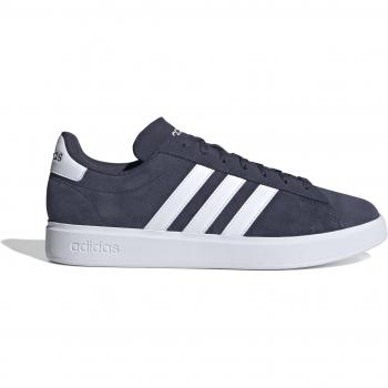Zapatillas Adidas Grand Court 2.0 Azul Marino/Blanco - Talla 46, color azul marino y blanco, diseño clásico, suela de goma, parte superior de cuero sintético