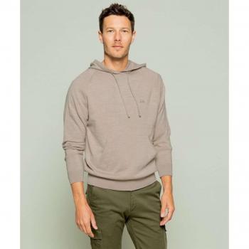 Jersey Scotta hood beige claro con capucha de hombre