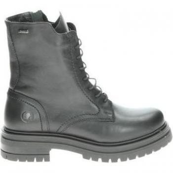 Botín Coronel Tapiocca C1291 para Mujer, Color Negro, Talla 39, con Cordones y Cremallera Lateral