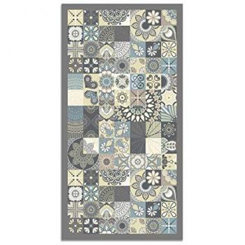 Alfombra Vinílica Hidráulica Azul 200x200 cm - Antideslizante, Antihongos e Ignífuga para Cocina y Salón