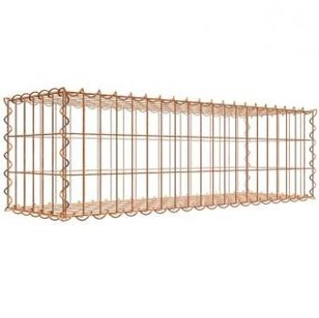 Gabión Oxidado 100 cm x 30 cm x 30 cm, Malla de 5 x 10 cm, con Espiral - Fabricado en Alemania