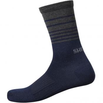 Calcetines de Ciclismo Shimano Original Lana Merino Invierno Azul Talla L/XL (45-48)