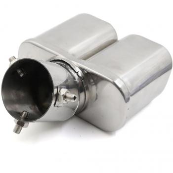 sourcingmap® Tubo de escape del silenciador de cola de escape de plata de 63 mm x 56 mm