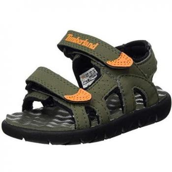 Sandalias Timberland Perkins Row 2 Tiras con Velcro para Niños en Verde y Naranja, Talla 36, Synthetik