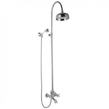 Clever 96747 Grifo de baño/ducha bimando, con tubo extensible