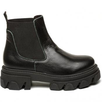 Steve Madden Mixture Black Leather Ankle Boots