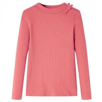 Camiseta para Niños de Manga Larga Rosa Envejecido 104 Ropa Infantil de Cuello Redondo Forma Recta