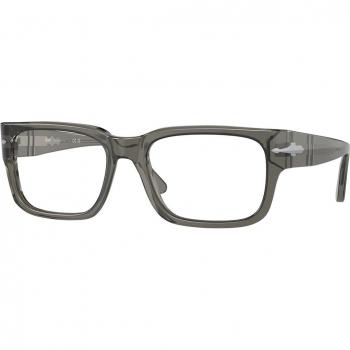 Persol PO3315V 1103 Men's Eyeglasses - Square Frame, Grey Color, Clear Lens, Size 55, Blue Light Block Available