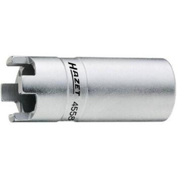 HAZET 4558 Llave almenada para la tuerca prensora Cuadrado hueco 1/2 pulgadas (12,5 mm) 28.4 mm