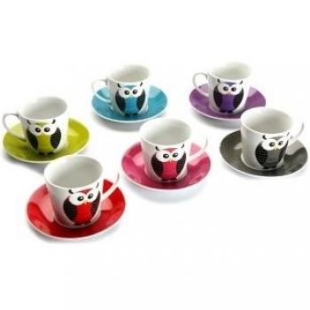 Versa Owl Juego 6 Tazas De Te Buhos