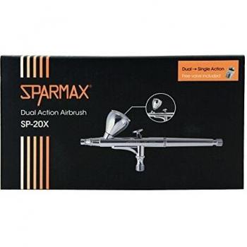 Aerógrafo por gravedad Sparmax SP20 X, Doble Acción, Boquilla y Aguja de 0,2 mm
