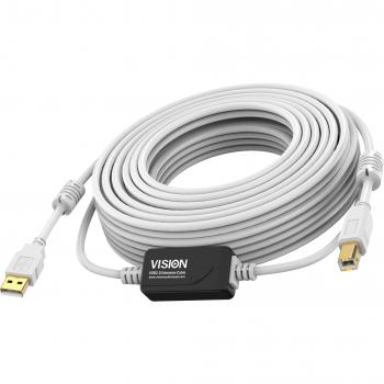 Cable USB+C Vision Techconnect 15m Blanco