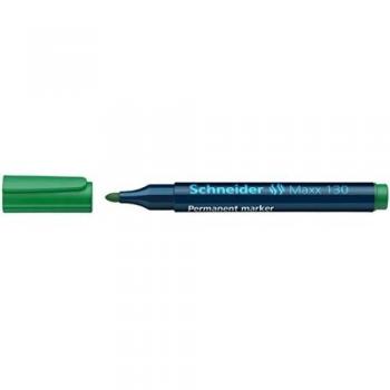 Marcador Permanente Schneider Maxx 130, Punta Redonda, 1-3 mm, Color Verde