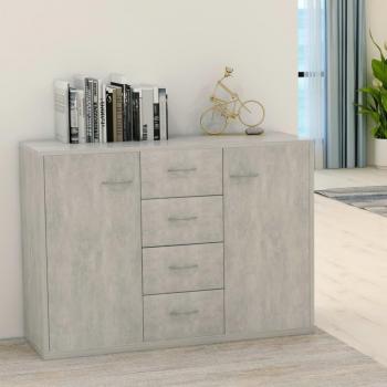 Aparador de hormigón gris 88x30x65 cm madera multicapa