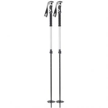 Bastones K2 Lockjaw Alu-Eva Blanco Negro (Par) - Bastones de trekking, fabricados en aluminio, empuñadura de EVA, sistema de bloqueo Lockjaw, diseño ligero y resistente, color blanco y negro