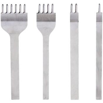 4pcs Del Cuero Diy Perforadoras Herramientas Artesanales Costura Herramienta De Inserción Establecen 4mm