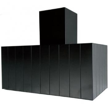 Campana extractora Cube de acero inoxidable bruñido 80/90 cm