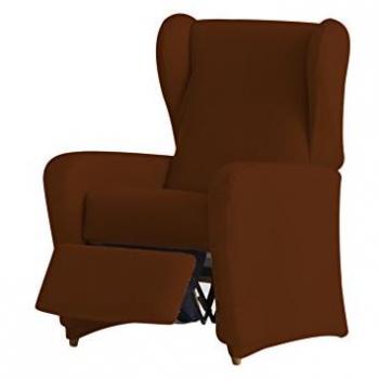 Funda para sillón relax elástica Eysa Ulises color marrón 90 x 100 x 75 cm