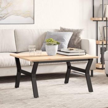 Marco Y-Legs para mesa de estar 80x70x43 cm en hierro fundido, patas de mesa de centro con estructura y hierro fundido, color negro